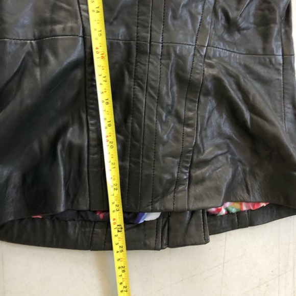 Ted Baker Womens Amilia Shearling Collar Leather Jacket Size 1 US XS - Picture 3 of 7